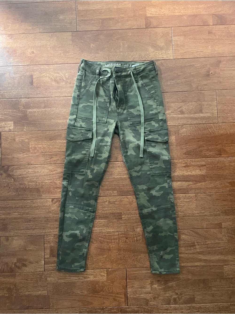 American Eagle Olive Green Super High-Rise Jeggings Crop